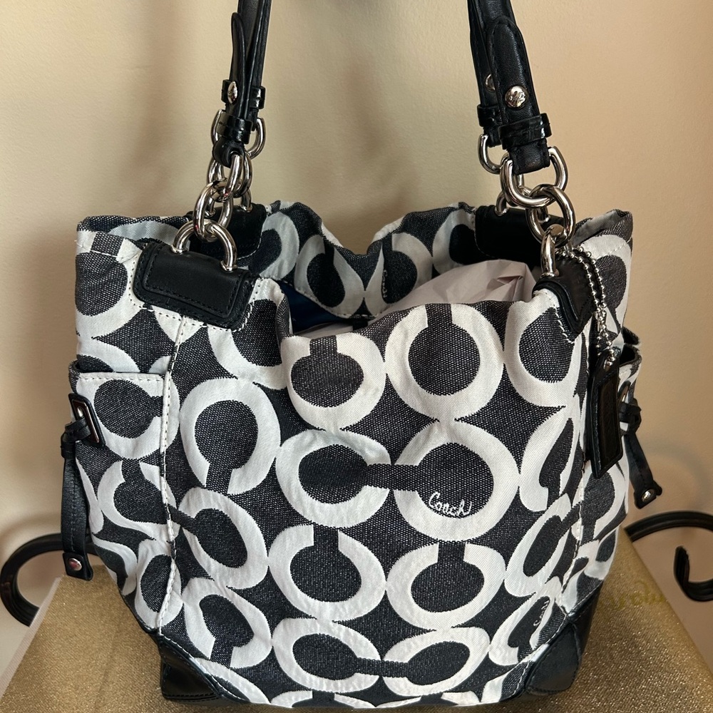 Coach Peyton Monogram Tote Shoulder Bag - Picture 3 of 12
